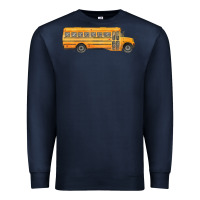 Navy school bus Premium Sweatshirt - FaDigitalArtStudio