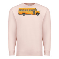 Pale Pink school bus Premium Sweatshirt - FaDigitalArtStudio