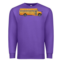 Purple school bus Premium Sweatshirt - FaDigitalArtStudio