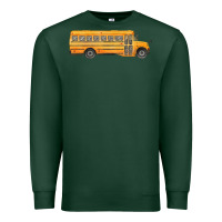 Sports Green school bus Premium Sweatshirt - FaDigitalArtStudio