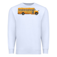 White school bus Premium Sweatshirt - FaDigitalArtStudio