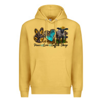 Antique Gold Peace Love Suffolk Sheep Premium Hoodie - LillyAllenDesigns