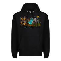 Black Peace Love Suffolk Sheep Premium Hoodie - LillyAllenDesigns