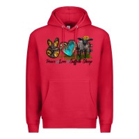 Cardinal Peace Love Suffolk Sheep Premium Hoodie - LillyAllenDesigns
