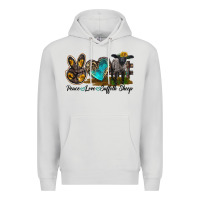 Dove Grey Peace Love Suffolk Sheep Premium Hoodie - LillyAllenDesigns