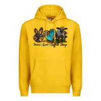 Lemon Peace Love Suffolk Sheep Premium Hoodie - LillyAllenDesigns