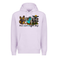 Lilac Peace Love Suffolk Sheep Premium Hoodie - LillyAllenDesigns