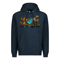 Navy Peace Love Suffolk Sheep Premium Hoodie - LillyAllenDesigns