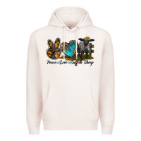 Pale Pink Peace Love Suffolk Sheep Premium Hoodie - LillyAllenDesigns