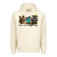 Sandshell Peace Love Suffolk Sheep Premium Hoodie - LillyAllenDesigns