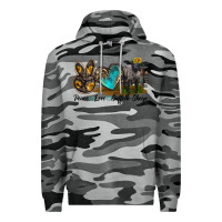 Slate Camo Peace Love Suffolk Sheep Premium Hoodie - LillyAllenDesigns