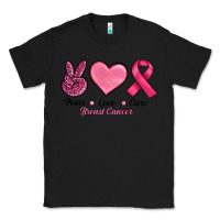 Black Peace Love Cure Cancer Classic Tee - RanaPortraitStore