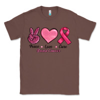 Chestnut Peace Love Cure Cancer Classic Tee - RanaPortraitStore