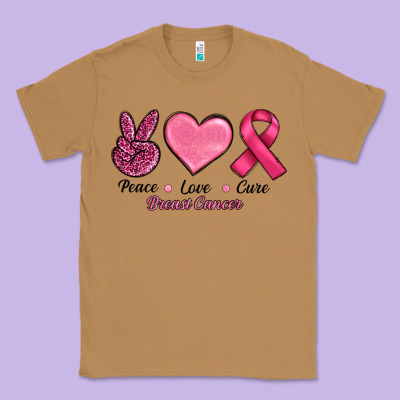 Peace Love Cure Cancer Classic Tee Designed By Ranaportraitstore