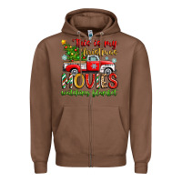 Chestnut this is my christmas movies watching blanket Zipper Hoodie - Zillion Design Studio