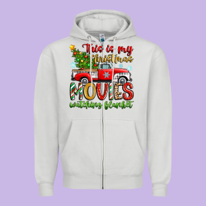 This Is My Christmas Movies Watching Blanket Zipper Hoodie Designed By Zillion Design Studio