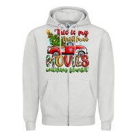 Dove Grey this is my christmas movies watching blanket Zipper Hoodie - Zillion Design Studio
