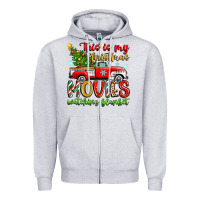Heather Grey this is my christmas movies watching blanket Zipper Hoodie - Zillion Design Studio