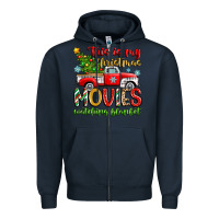 Navy this is my christmas movies watching blanket Zipper Hoodie - Zillion Design Studio