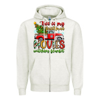 Oatmeal Heather this is my christmas movies watching blanket Zipper Hoodie - Zillion Design Studio