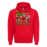 Red this is my christmas movies watching blanket Zipper Hoodie - Zillion Design Studio