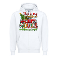 White this is my christmas movies watching blanket Zipper Hoodie - Zillion Design Studio