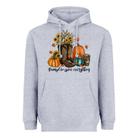 Heather Grey pumpkin spice everything Heavyweight Hoodie - RanaPortraitStore