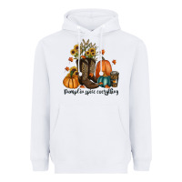 White pumpkin spice everything Heavyweight Hoodie - RanaPortraitStore