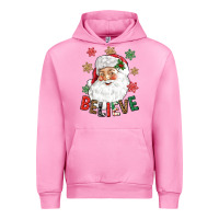 Fuchsia Pink Believe Christmas Urban Hoodie - NancyCooperArtShop
