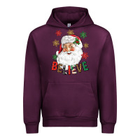 Mauve Wine Believe Christmas Urban Hoodie - NancyCooperArtShop
