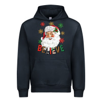 Navy Believe Christmas Urban Hoodie - NancyCooperArtShop