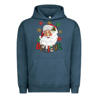 Pigment Midnight Navy Believe Christmas Urban Hoodie - NancyCooperArtShop