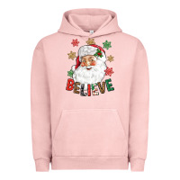 Pigment Salmon Believe Christmas Urban Hoodie - NancyCooperArtShop