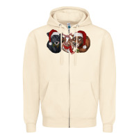 Sandshell Christmas Cows Zipper Hoodie - RanaPortraitStore