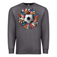 Charcoal Heather football sunflower Premium Sweatshirt - HRA Design Shop