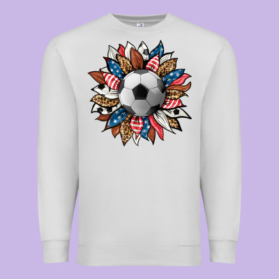 Football Sunflower Premium Sweatshirt Designed By Hra Design Shop
