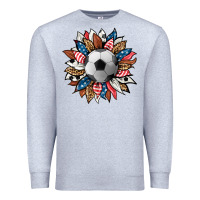 Heather Grey football sunflower Premium Sweatshirt - HRA Design Shop
