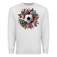 Oatmeal Heather football sunflower Premium Sweatshirt - HRA Design Shop