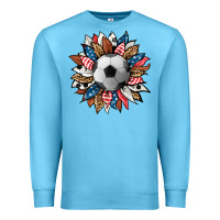 Ocean Blue football sunflower Premium Sweatshirt - HRA Design Shop