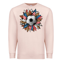 Pale Pink football sunflower Premium Sweatshirt - HRA Design Shop
