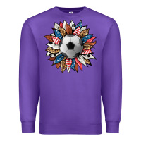 Purple football sunflower Premium Sweatshirt - HRA Design Shop