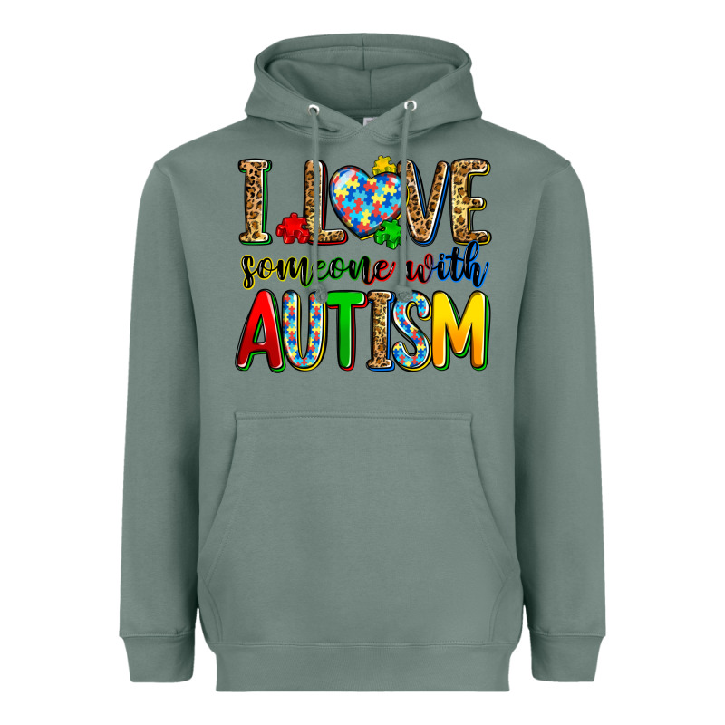 I Love Someone With Autism Heavyweight Hoodie by Zillion Design Studio | Teevron