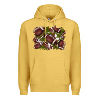 Antique Gold football background Premium Hoodie - BarkalooDesign