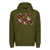 Army Green football background Premium Hoodie - BarkalooDesign