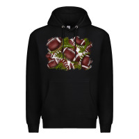 Black football background Premium Hoodie - BarkalooDesign
