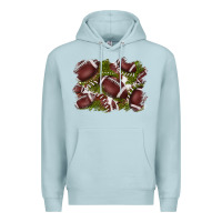 Blue Mist football background Premium Hoodie - BarkalooDesign