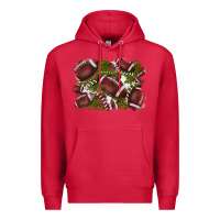Cardinal football background Premium Hoodie - BarkalooDesign