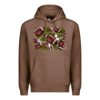 Chestnut football background Premium Hoodie - BarkalooDesign