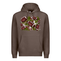 Coffee football background Premium Hoodie - BarkalooDesign