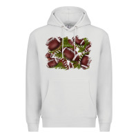 Dove Grey football background Premium Hoodie - BarkalooDesign